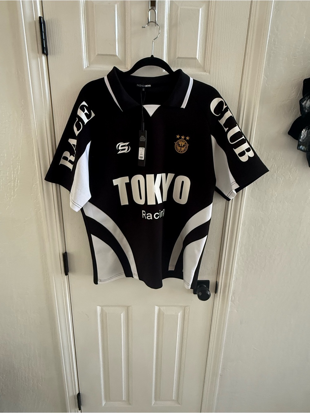 Fashion Nova Black and White Tokyo Racing Club Jersey